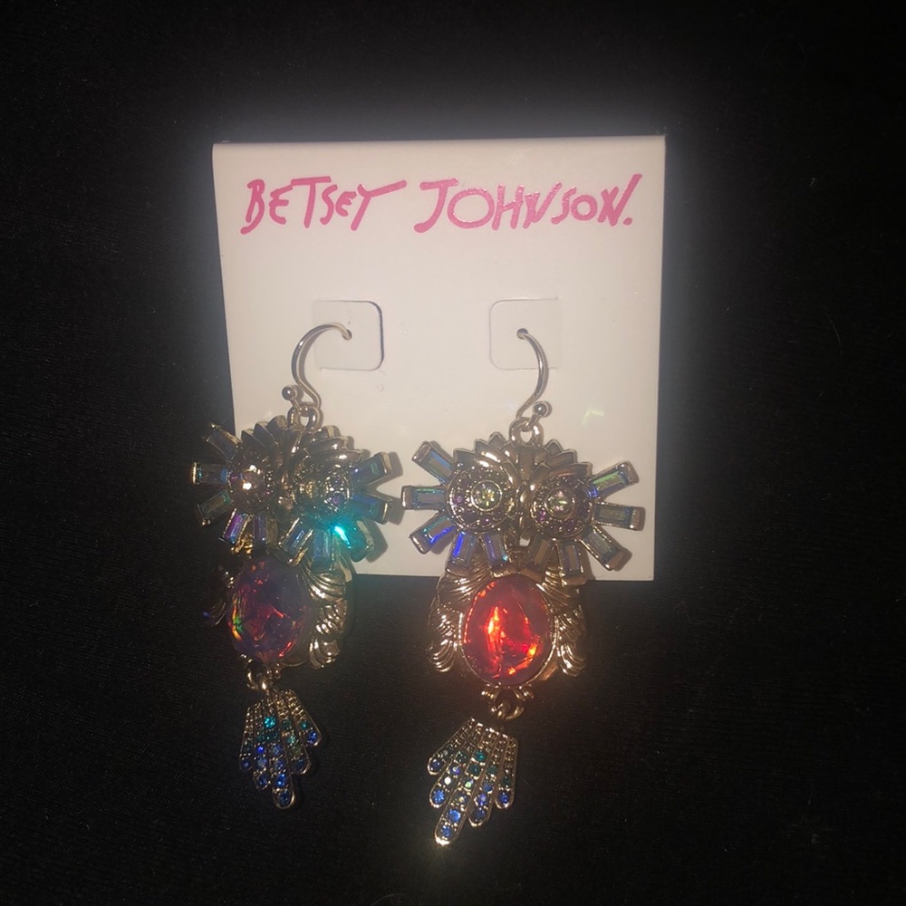 Betsey Johnson owl earrings